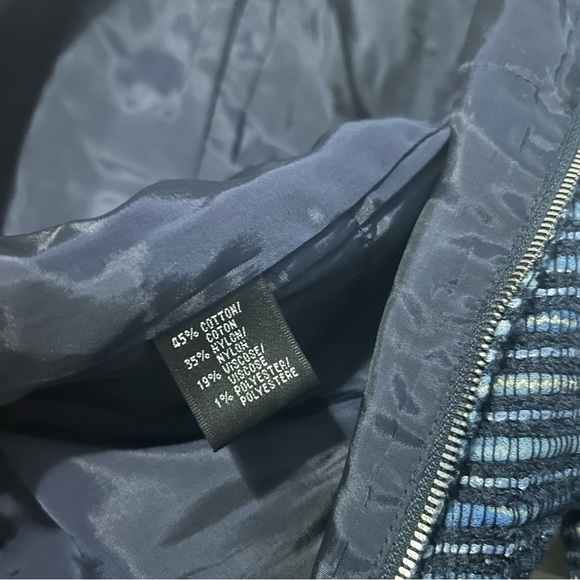 Lafayette 148 women’s 6 blue fringe trim zip front blazer jacket business casual - Picture 7 of 13